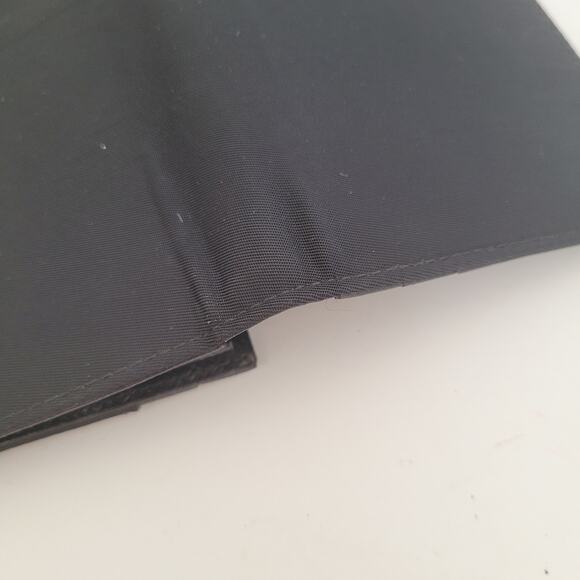 PRADA Vintage Tessuto Nero Black Nylon Leather Logo Plate Wallet Large Envelope - Picture 12 of 15